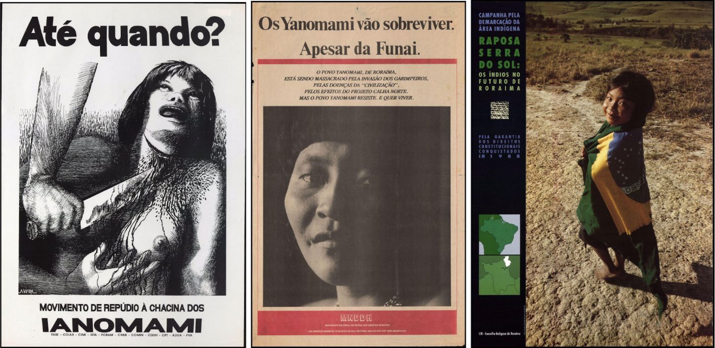Imagem de destaque com cartazes da coleção do centro de documentação e pesquisa vergueiro - denúncias dos anos 1980.